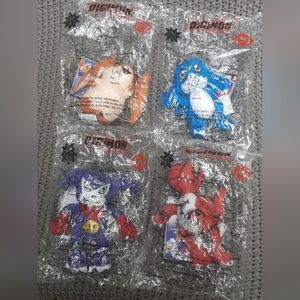 SEALED IN BAG Vintage 2002 Digimon Dairy Queen Toys